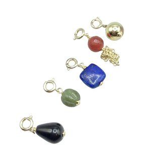 Instant Collection Semi Precious Stones Charm Dangles Removable Pendant Colorful